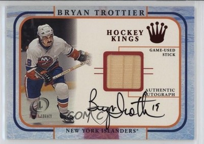 2001-02 Fleer Legacy Memorabilia Hockey Kings 31/100 Bryan Trottier Auto HOF 4f5