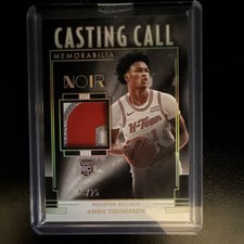 2023-24 Panini Noir Amen Thompson Rockets Casting Call Triple Color Patch 06/25 