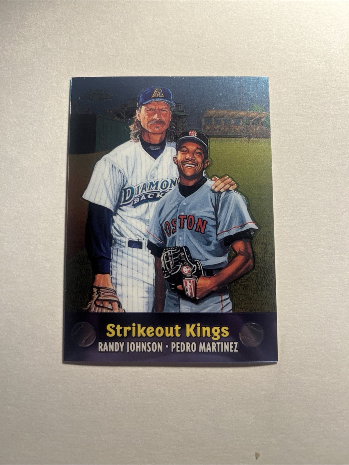 2000 Topps Chrome RANDY JOHNSON-PEDRO MARTINEZ “Strikeout Kings” Card #TC7 MINT