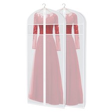 60-Inch Long Dress Garment Bags for Storage With 3" Gusset - Clear Coat Cover...