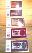 Deutsche Notenbank 5 10 20 50 100 Deutsche Mark Fantasiegeld