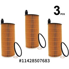 3X Oil Filter For BMW 1 3 5 7 Series X1 X3 X5 F20 F21 E90 F30 F34 F31 F10 F11