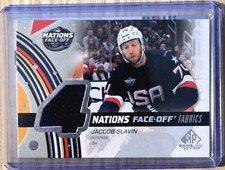 2025-26 SP Game Used '25 4 Nations Face-off Fabrics Jaccob Slavin SP USA