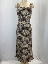 Vintage Cache Women's Zebra Stripe Geometric Two Piece Set Size Top 4 Skirt 6