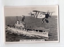 Military Shipping Card. The Royal Navy A Fairey Flycatcher leaves HMS Eagle