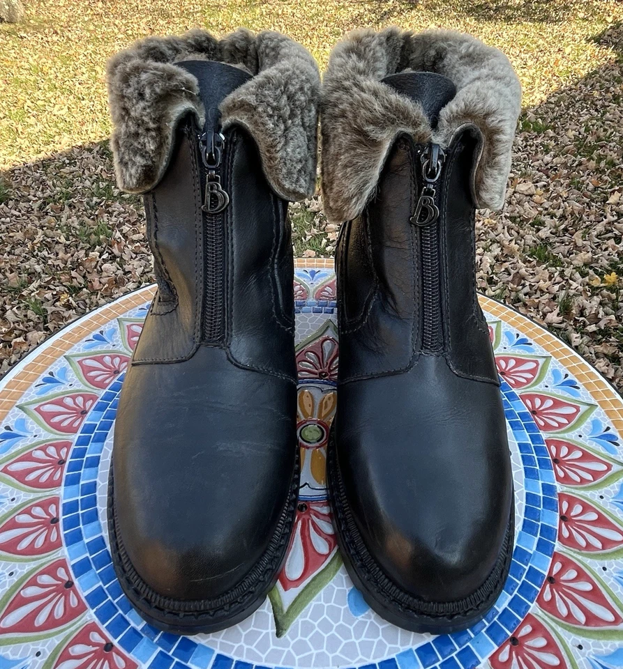 Botas de invierno Blondo Nourlat para mujer talla 9 marrón imitación cuero y piel cremallera frontal Foto 2 de 4