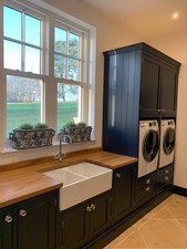 Solid Wood Painted Handmade Kitchen Ovolo Beaded Bespoke Unit Made to Measure UK