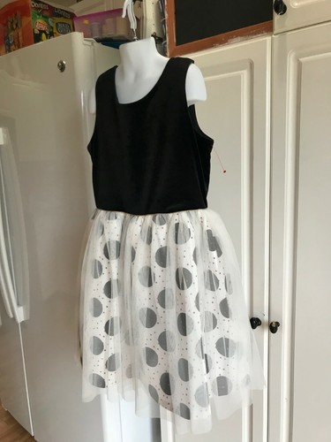2-NWOT Cat & Jack Dresses Size L (10/12) 1-Black w/Polka Dots 1-Bright Green - Picture 9 of 11