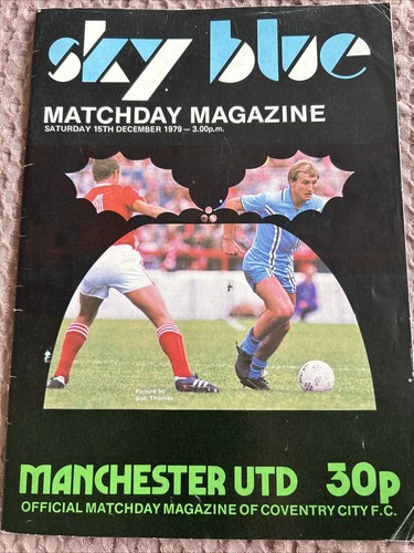 Coventry City v Manchester United - 1979-80 First Division - With match ticket.