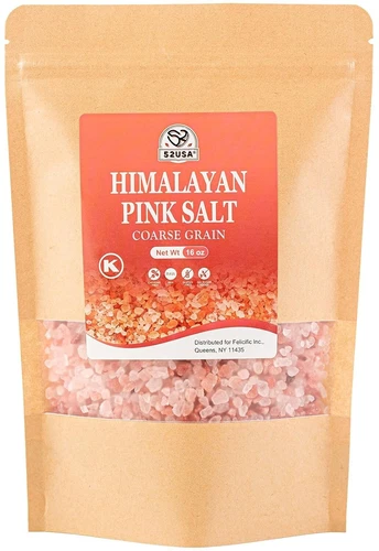 52USA Himalayan Salt Coarse 1 Lb (453G), Pink Himalayan Salt, Sea Salt for Grind