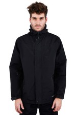 Mens Jacket Waterproof Taped Seams Rain Black Location Coat Back To School/Work
