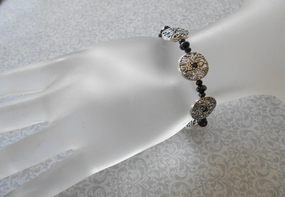 Pulsera Carolyn Pollack & Kenneth Johnson araña espinela esterlina 8" RE4436 Foto 3 de 4