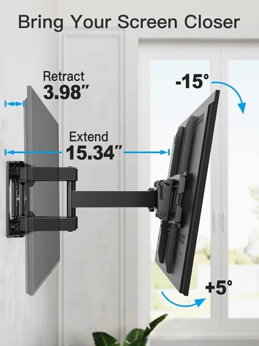 Mount-It! Heavy Duty TV Wall Mount For 65-90 Inch TVs - 220 Lb Capacity Tilt Mount