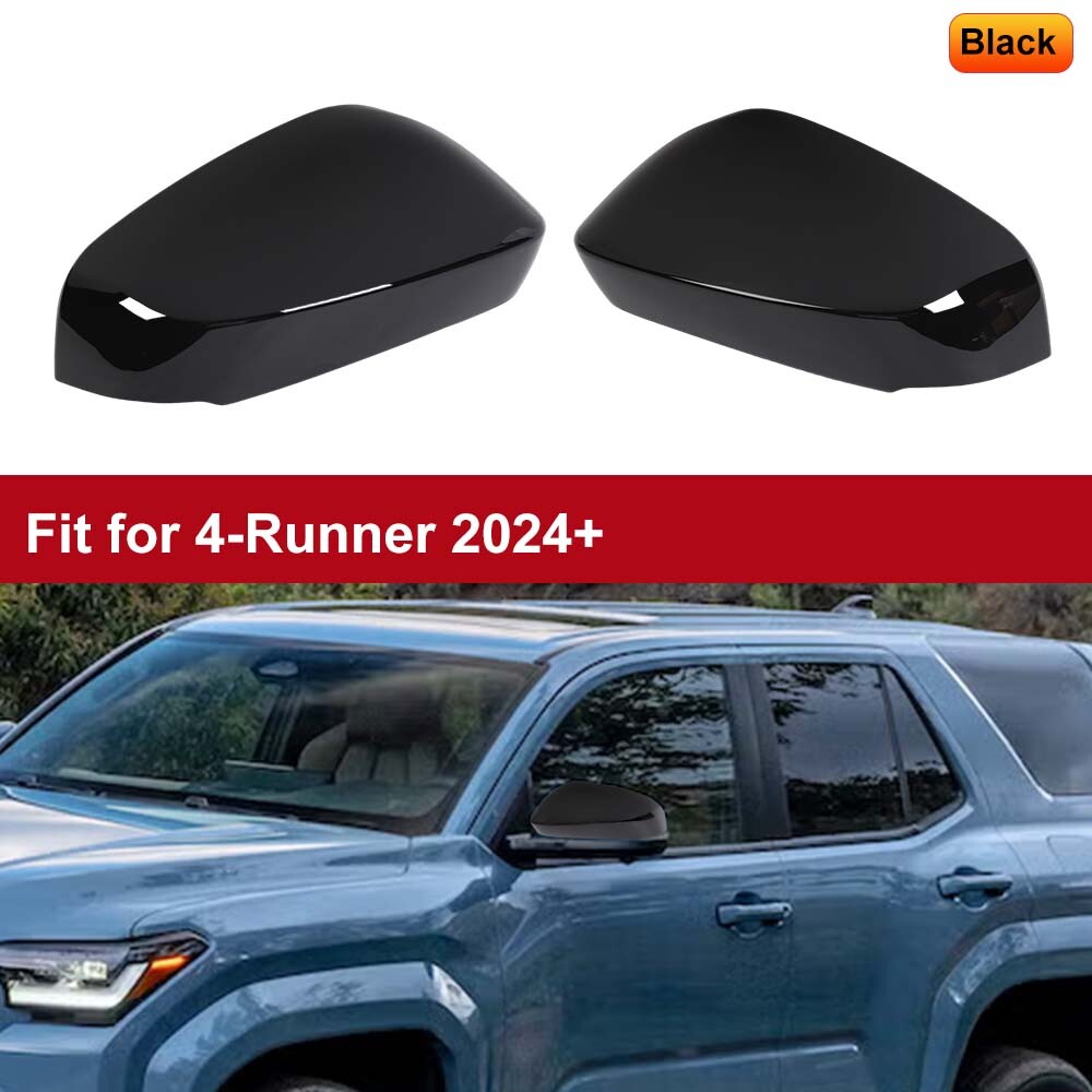 2PCS Gloss Black Rearview Side Door Mirror Covers For 4Runner 2025+ Accessories