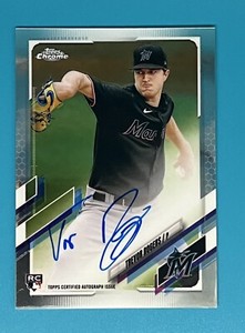 2021 Topps Chrome- Rookie Auto #RA-TR Trevor Rogers Miami Rookie Auto