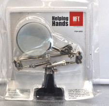 HELPING HANDS MAGNIFYING GLASS- ADJUSTABLE CLAMPS HFT 60501