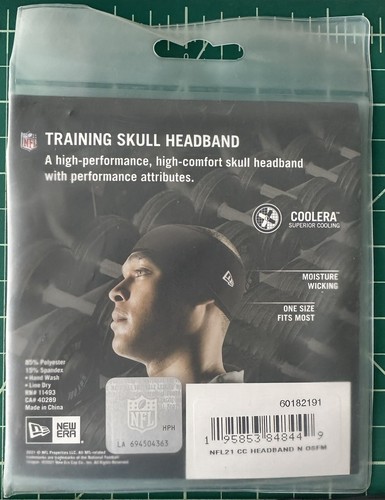 NWT New Era NFL Crucial Catch Headband Charcoal Training Camp Black FREE SHIP!! - Picture 3 of 8