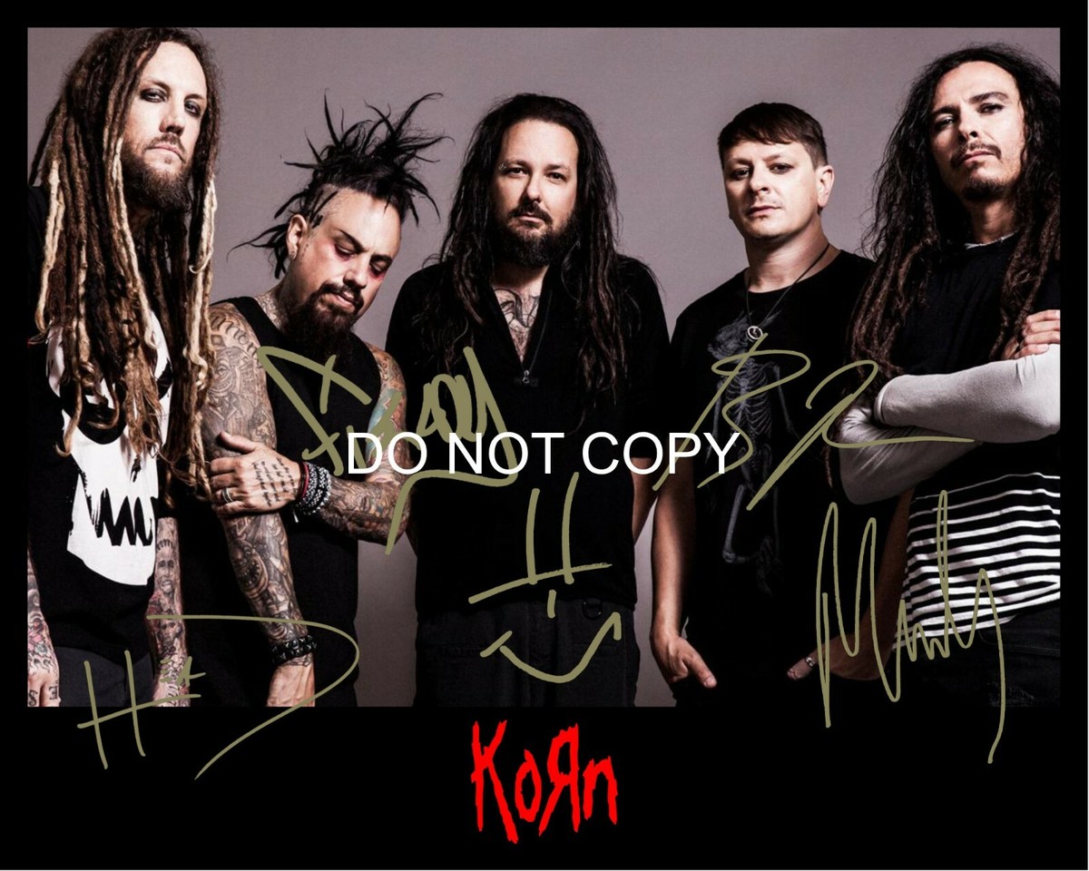 Korn Metal Band 8x10 signed REPRINT Nu Metal Music Coming Undone