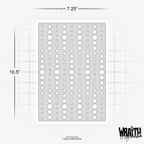 Circle Pattern - Reusable Airbrush Stencil Template - Picture 3 of 4