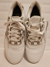 Skechers GO GOLF Women's Resamax Cushioned Insole White Grey Check Size 8 Preown