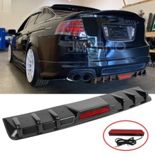For Acura Tl 2004-2008 Rear Diffuser Bumper Splitter Lip W Led Tail Brake Light
