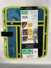Binder Ready-Expanding 5 Tab File with zippered pockets, Blue by Mead, NEW
