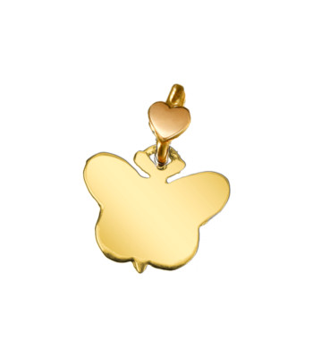 Charms Anhänger Gelbgold 9K, Schmetterling, Klein, Gerade, Länge 10 MM