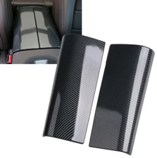 2x Carbon Fiber Print Armrest Box Lid Cover ABS Fits 20-25 W167 GLE580 GLS450