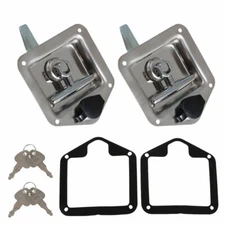 Trailer Door Latch T-Handle Lock Key for Camper RV Truck Stainless Steel Toolbox