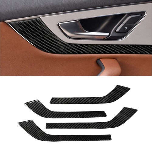 4Pcs Red Carbon Fiber Interior Door Panel Cover Trim For Mercedes-Benz W204 (LHD)
