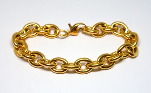HEAVY & THICK ! 14K GOLD ROLLED ANCHOR CABLE LINK BRACELET FOR MEN - Picture 1 of 7