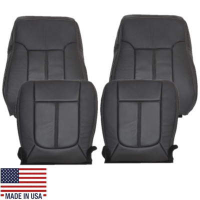 Black Vinyl Seat Covers For 2011 2012 2013 2014 2015 2016 Ford F250 F350 Lariat