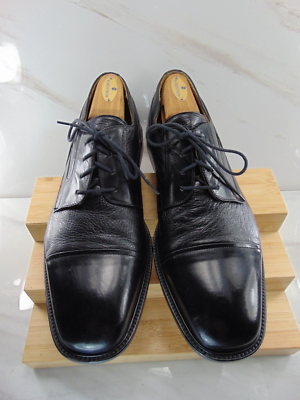 Johnston & Murphy Black SOFT LEATHER Hand Made in Italy  display picture 2