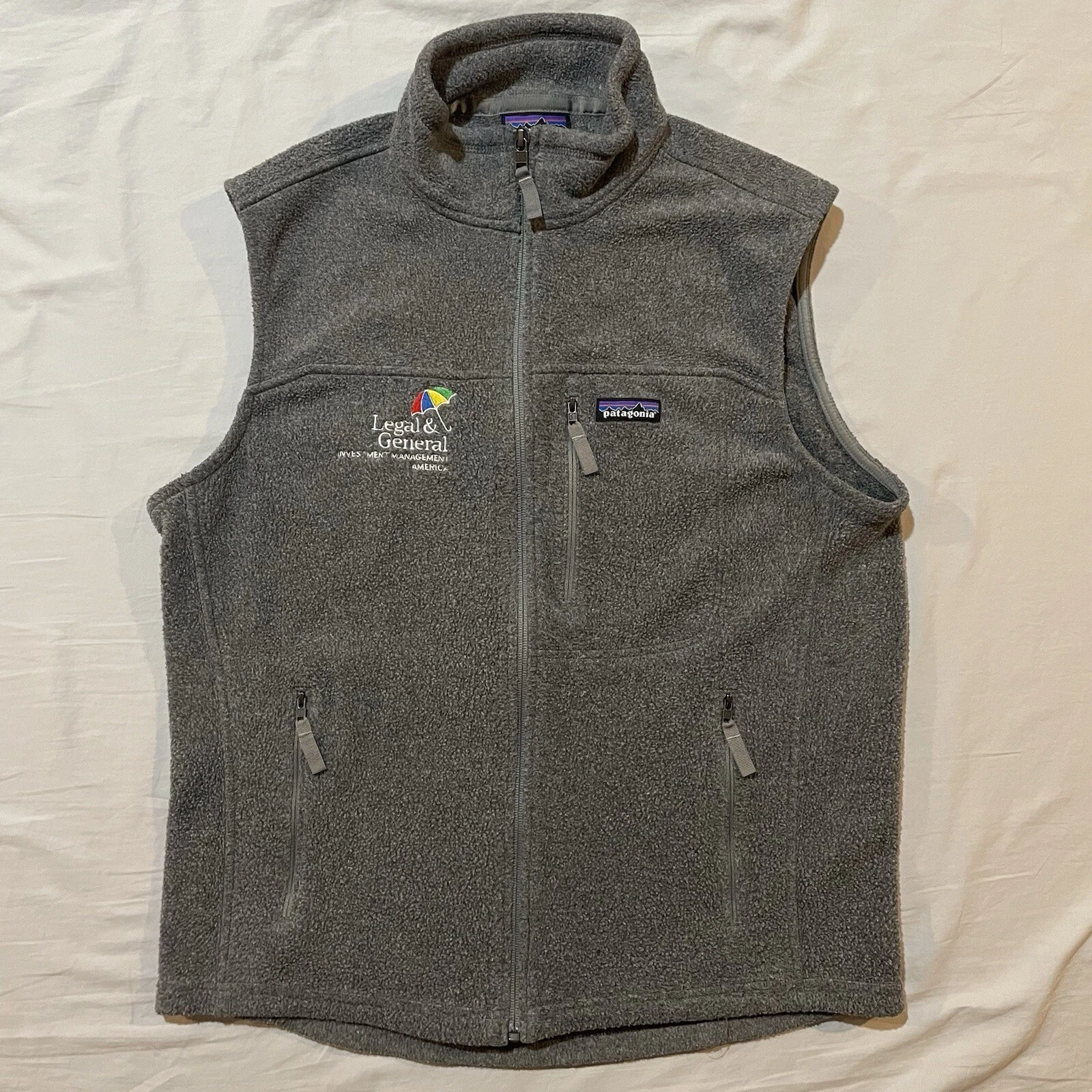 patagonia synchilla fleece vest hiking outdoor embroidered 