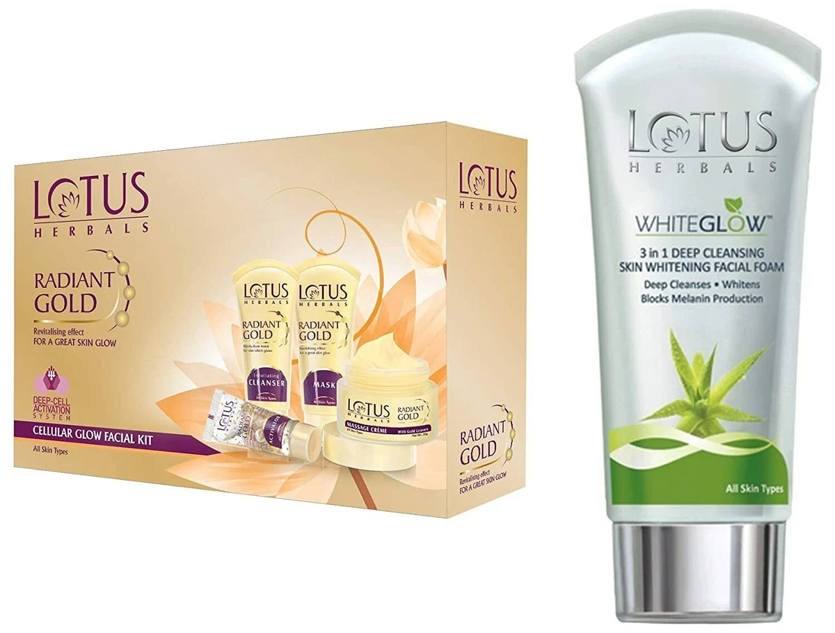 Lotus whitening facial kit deals