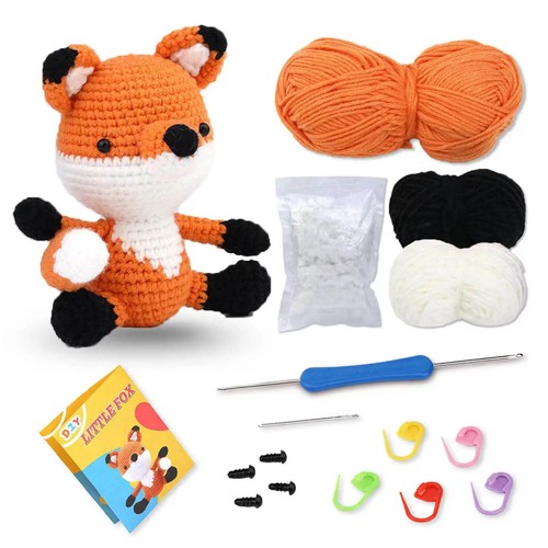 Beginners Crochet Kit, Crochet Animal Kit, Knitting Kit with Yarn, Amigurumi - Picture 4 of 44