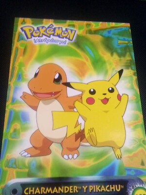 Pokemon Navarrete 2000 Vintage Postcard #109 Pikachu & Charmander Peru US Seller