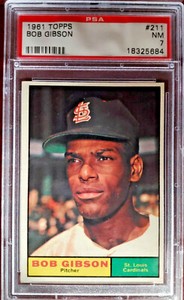 1961 Topps #211 Bob Gibson PSA 7