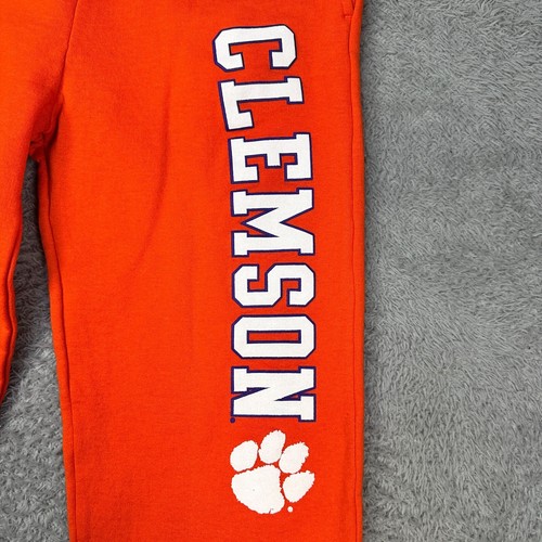 Clemson Tigers Pants Men Small Orange Champion Sweatpants Spell Out NCAA Adult S - Picture 4 of 8