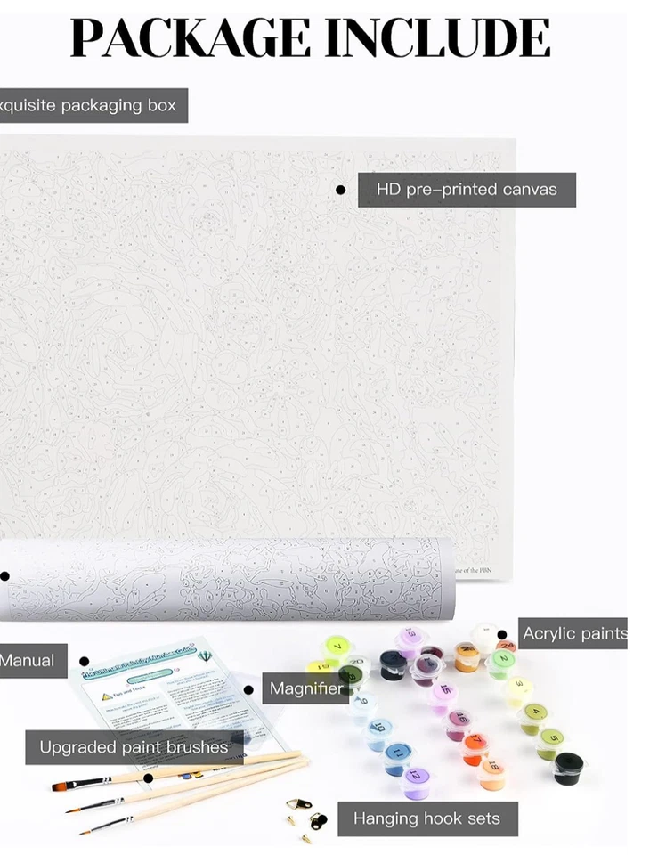 Malen Nach Zahlen Erwachsene Vögel Gemälde inkl. Pinsel und Acyl 40 x 50 cm - Bild 3 von 4