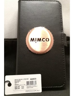 BNWT MIMCO MIM Flip Case For iPhone 11 PRO MAX BLACK Rose Gold NEWLY