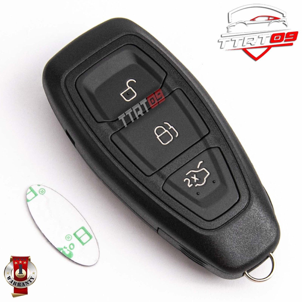 Custodia In Silicone Per Telecomando Ford – 3 Pulsanti – Proteggi Chiave Per Focus, Mondeo, Fiesta, Kuga (Nero)