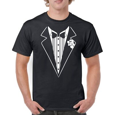 Tuxedo T-shirt Funny Wedding Prom Bachelor Party Tee Shirt Groom Gift Costume