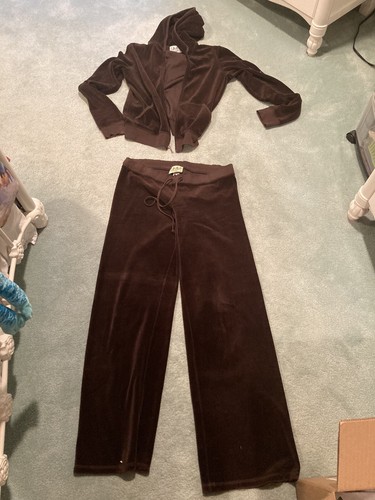 Juicy Couture brown velour tracksuit 
