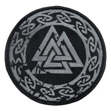 Aufnäher Aufbügler Patch Wotansknoten GRAU ...