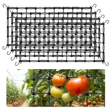 4 Pcs Flexible Grow Tent Net Trellis with Hooks for 2x4Ft Grow Tent Garden