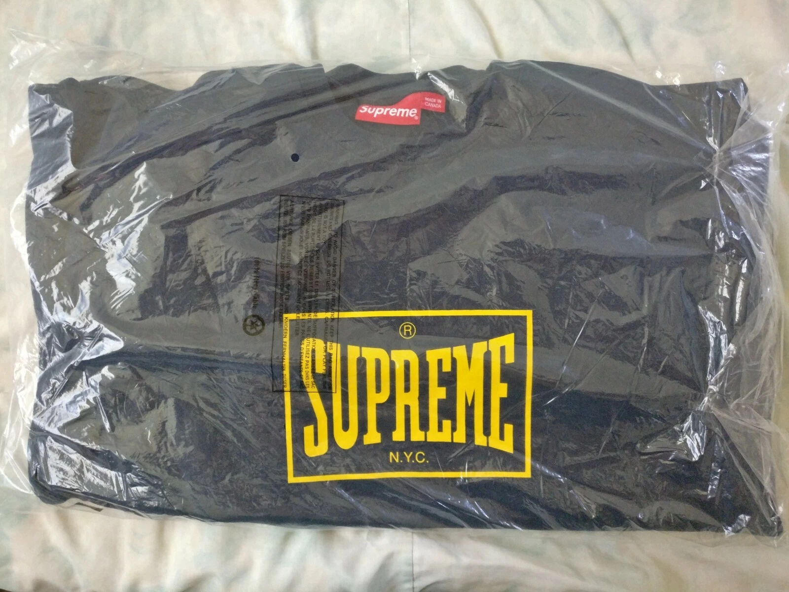 Supreme SS19 Warm Up Crewneck Navy XL 100 % AUTHENTIQUE ! NEUF DEADSTOCK