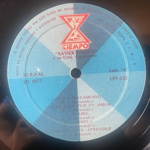 XAVIER PASSOS / Viva Matamoros/ Vinyl Records 33 Rpm - Imagen 3 de 4