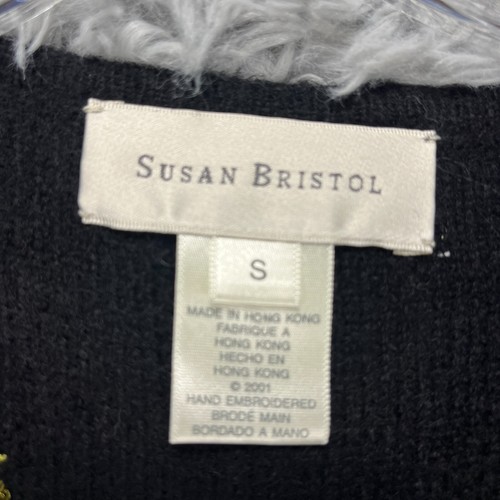 Susan Bristol Topiary Strickjacke Pullover Damen S Preppy bestickt Urlaub Wolle - Bild 4 von 10