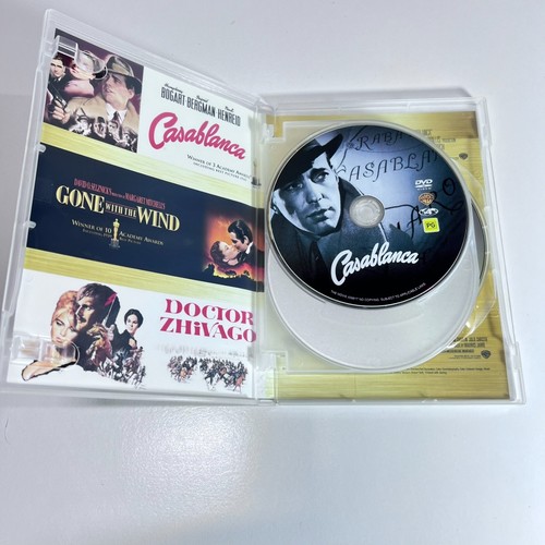 3 DVD Movies Casablance Gone with the Wind Doctor Zhivago PG Academy Awards - Picture 2 of 4